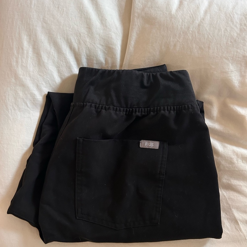 Figs Black Joggers with Pocket